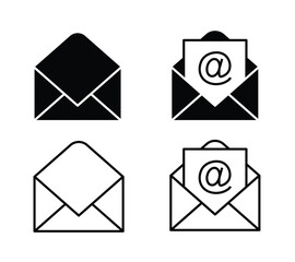 Mail icon set. Mailing icon. Email envelope. Mail sign. mail icon vector illustration.