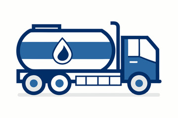 Tanker truck icon. Vector illustration 