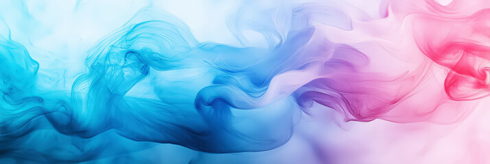 Fototapeta premium Aesthetic abstract background with gradient of smoky blue and pink colours. Presentation template. Generative AI