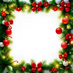 Marco CUADRADO navideño blanco.