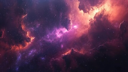 Obraz premium Abstract digital graphic poster featuring a galaxy and nebula in a cosmic space theme