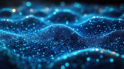 intricate digital patterns of code intertwining in vibrant blues and greens, symbolizing the complexities of programming languages. the background is illuminated, creating a high-tech atmosphere