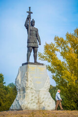 Monument to Svyatoslav Igorevich in Zaporizhia, Ukraine