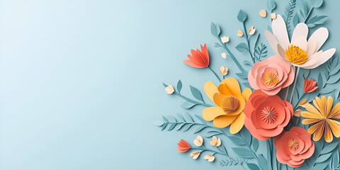 Obraz premium Pink Paper Flower Bouquet on Transparent Background