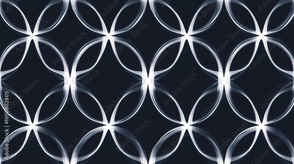 Poster simple vector seamless pattern of a dark blue background with a white