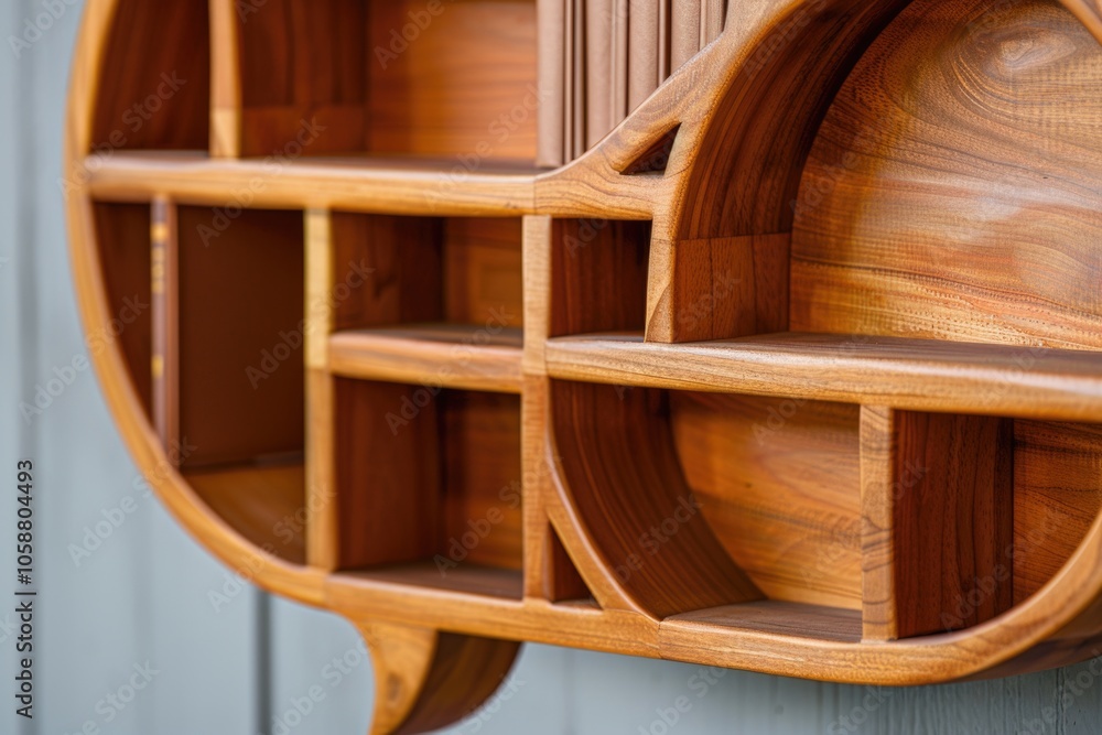 Aufkleber A close-up shot of a shelf on a wall with various objects displayed