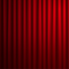 Red curtains background vector illustration.