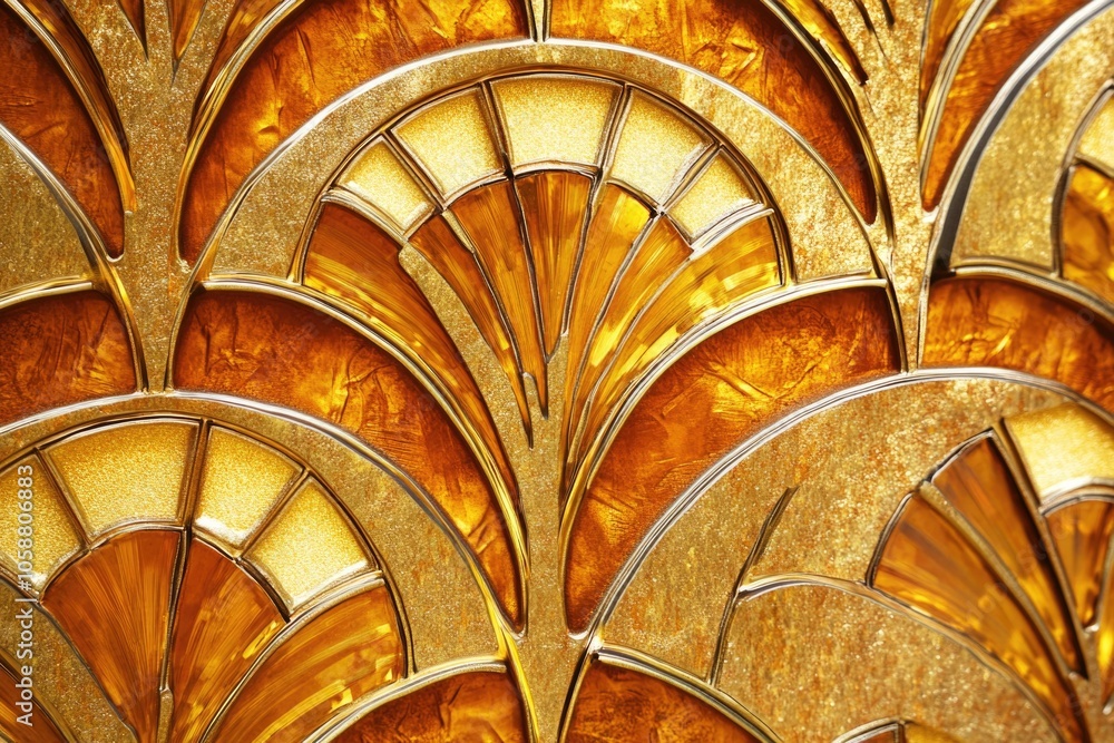 Poster close-up of a golden wall with a clock face prominently displayed
