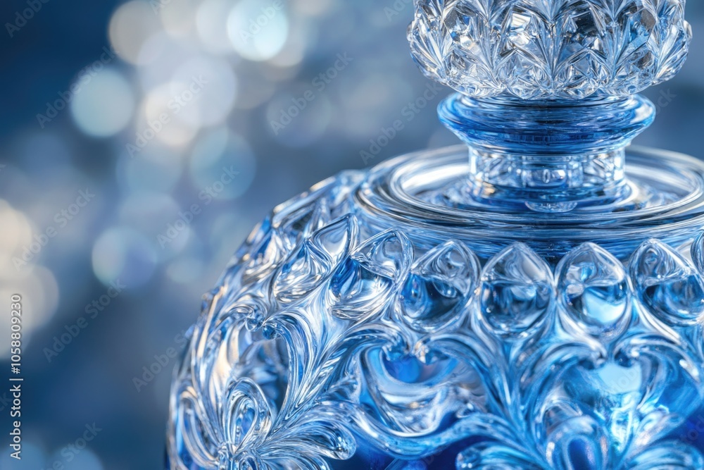 Poster a clear glass vase with a removable lid, perfect for displaying small items or as a decorative accen