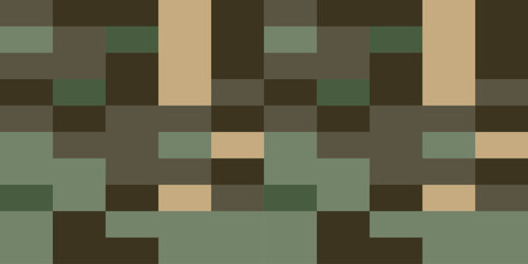 Four different colors digital camouflage military pattern for background, clothing, textile garment, wallpaper || Very easy to use, just click the camouflage pattern in color swatch