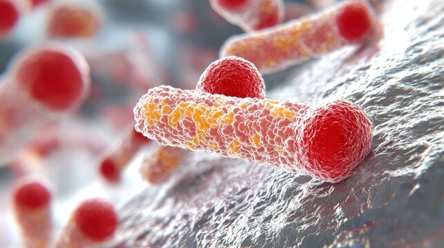 Epstein Barr Virus Infecting B Lymphocyte   3D Medical Illustration