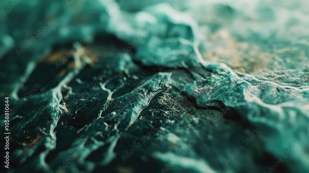Aufkleber close-up of a rock with some water on it, suitable for use in nature-themed designs or as a texture
