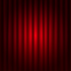 Red curtains background vector illustration.