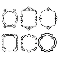 Decorative Ornamental Vintage Frame Vector Collection.