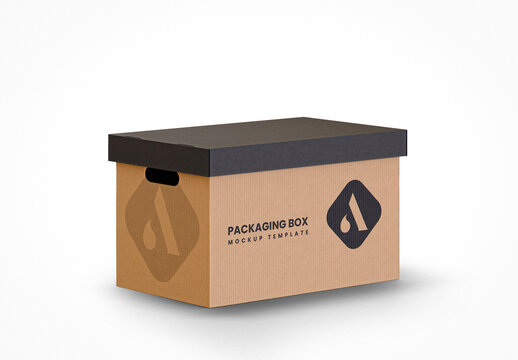 Shoe Cardboard Box Mockup