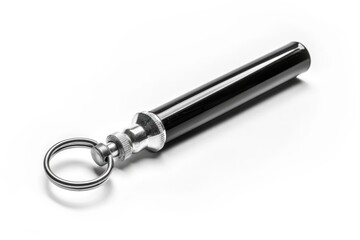 A metal keychain with a metal ring, perfect for everyday use or as a gift