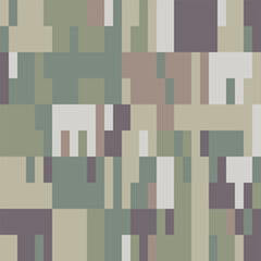 Camouflage Pattern Background Seamless Vector Illustration. Classic Clothing Style Masking Camo Repeat Print. Military Camouflage Uniform