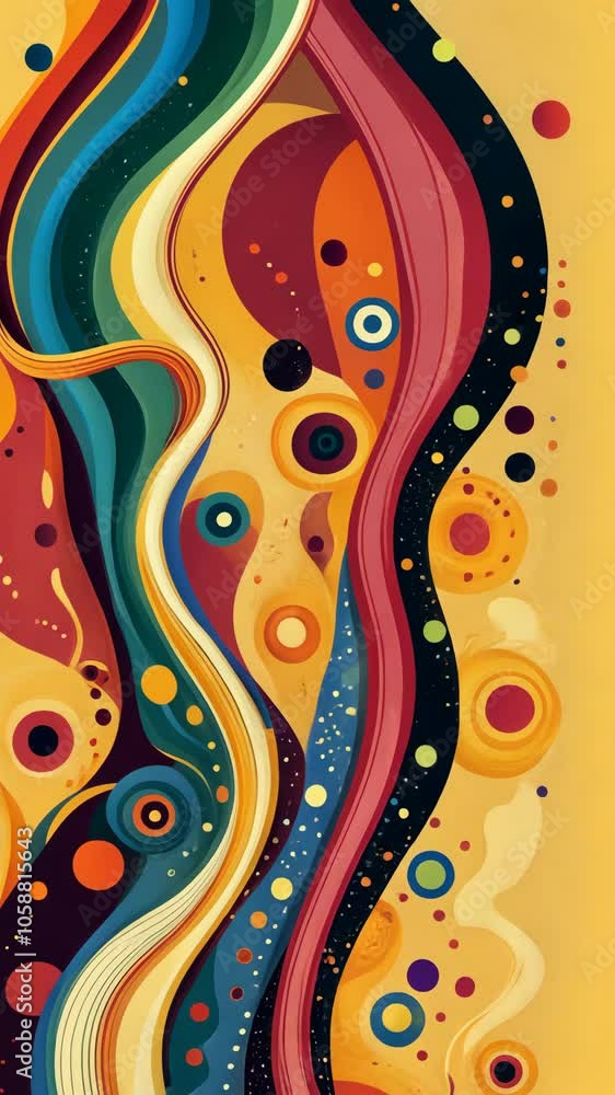 Poster abstract background morphing and evolving