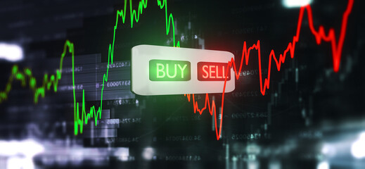 Aktienchart - Trading  -Buy  Sell