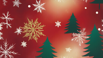 Festive Christmas Gradient with Subtle Sparkle: Red, Green, and Gold Holiday-Themed Graphic Background Texture