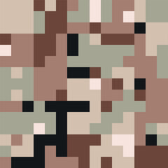 Desert Seamless Camo Graphic Print. Camouflage Seamless Pattern. Military Camouflage Face Paint