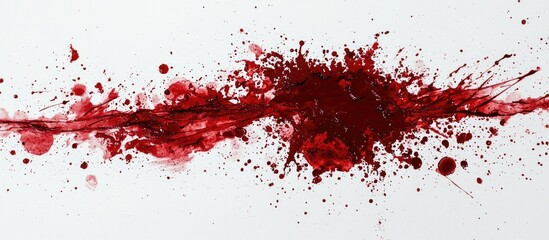 Smeared Blood On White Background