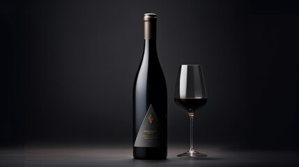 design wine bottle mockup psd