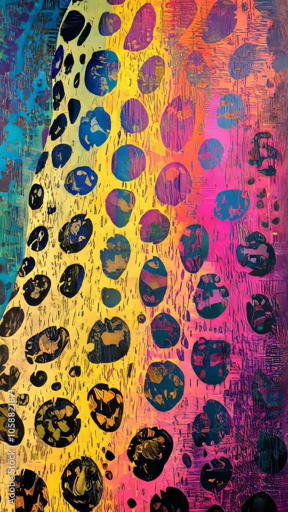 Poster colorful abstract pattern morphing and transforming