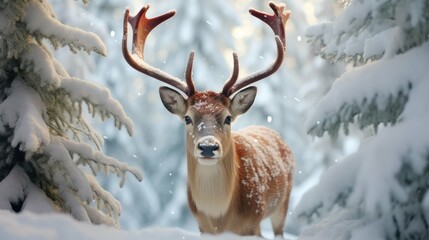 whimsical red nosed reindeer