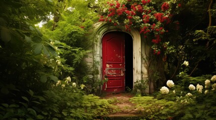 nostalgia open door isolated