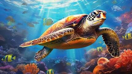 Fototapeta premium marine under water background