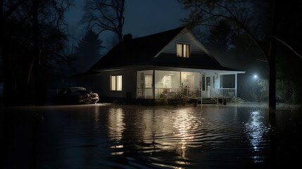 Fototapeta premium lights flooding house