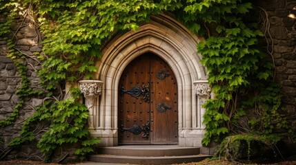 carvings arched doors
