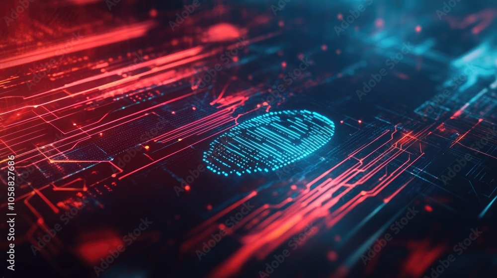 Poster futuristic banner design illustrating secure online connections and cybersecurity with 2fa authentic