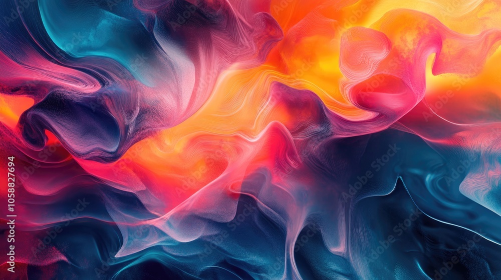 Poster dynamic and colorful abstract backdrop
