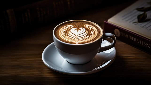 reding coffee and a book