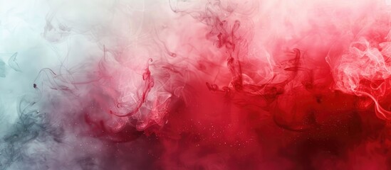Fototapeta premium Contrasting Red Ink Abstract Background Multi Colored Acrylic Paints Backdrop For Perfume Hookah Cosmetics Mysterious Smoke Clouds Colorful Fog