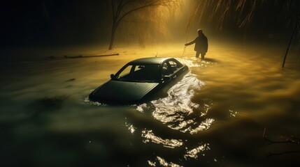car road flooding