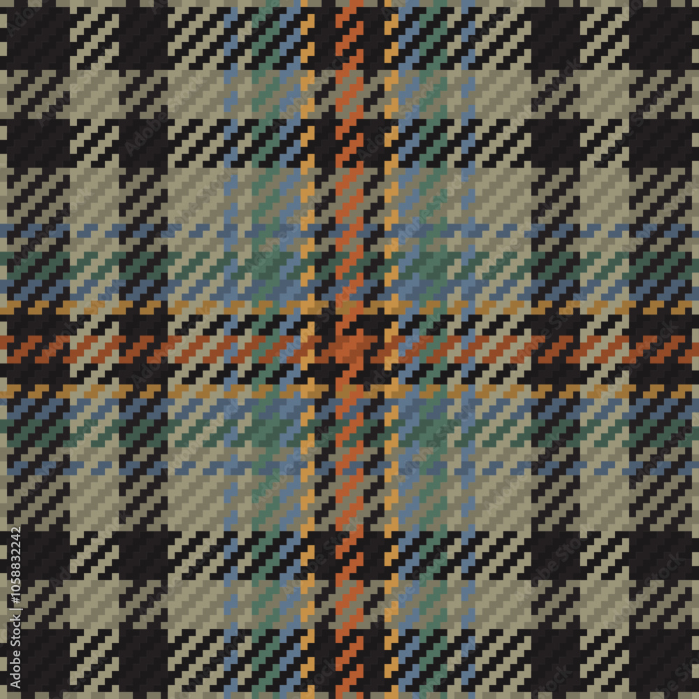 Poster seamless pattern of scottish tartan plaid. repeatable background with check fabric texture. vector b
