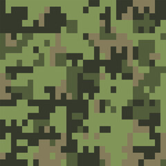 Army Camouflage Background, Classic Seamless Pattern, Military Camouflage