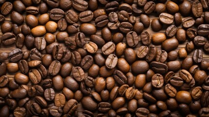 Fototapeta premium rustic coffee beans background