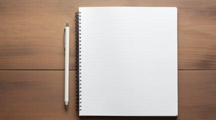 pen blank page on table
