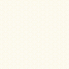 シンプルでおしゃれな和モダンデザインな背景素材 - 日本の伝統な文様の青海波 - 正方形