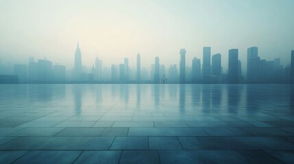 Urban Center in Manhattan and Dubai Featuring Pathways, Parking, and Road for Automotive Advertising