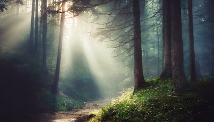 Naklejka premium 静寂の森