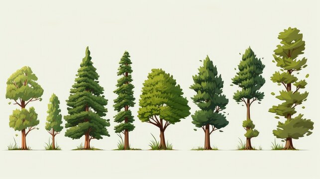 saplings trees cartoon