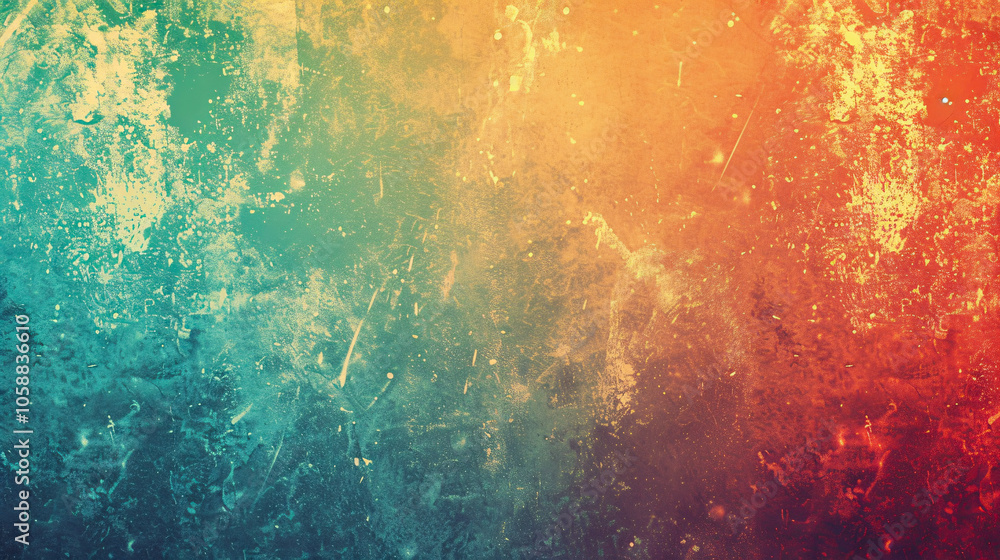 Aufkleber retro gradient background with a grain texture.