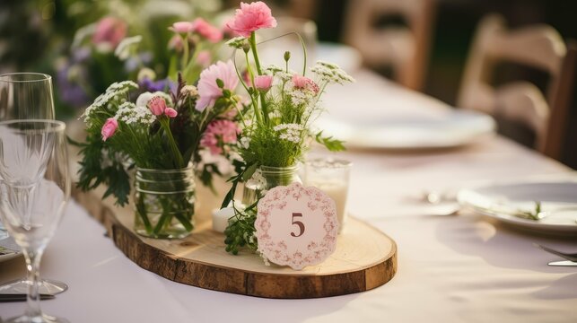 rustic wedding table number