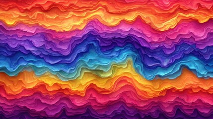 Abstract colorful wavy background with vibrant colors in a gradient pattern.