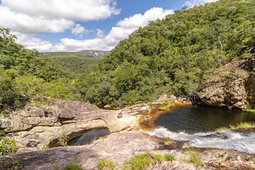 paisagem natural na cidade de Alto Paraiso de Goiás, região da Chapada dos Veadeiros, Estado de Goiás, Brasil